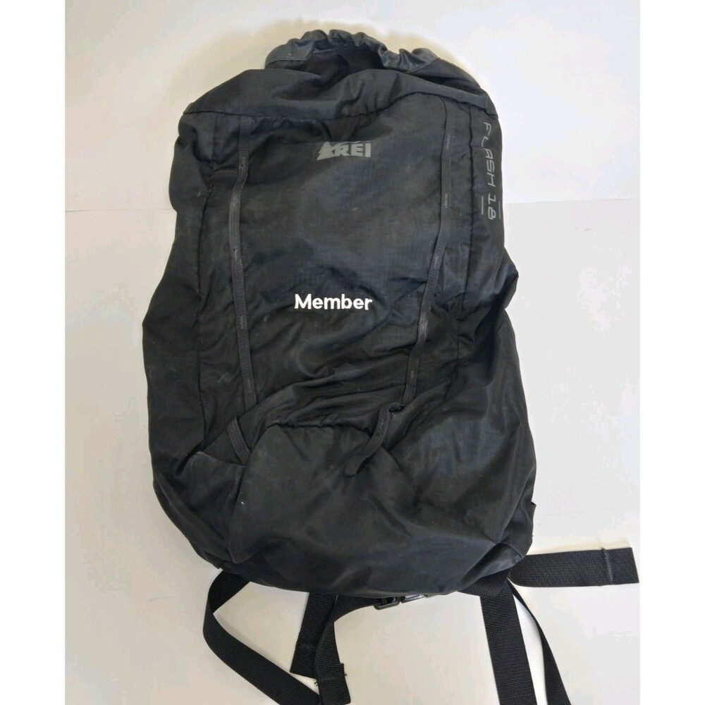 REI Backpack  Flash 18 Black Hiking Bag Lightweight Ripstop Nylon